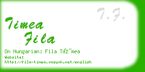 timea fila business card